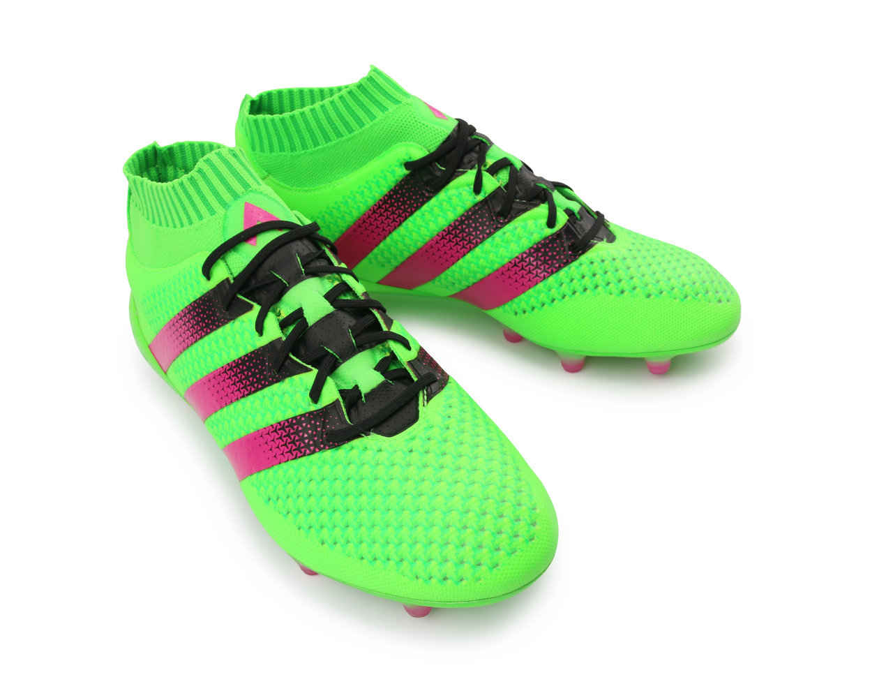 adidas Men's ACE 16.1 Primeknit FG/AG Solar Green/Shock Pink/Black