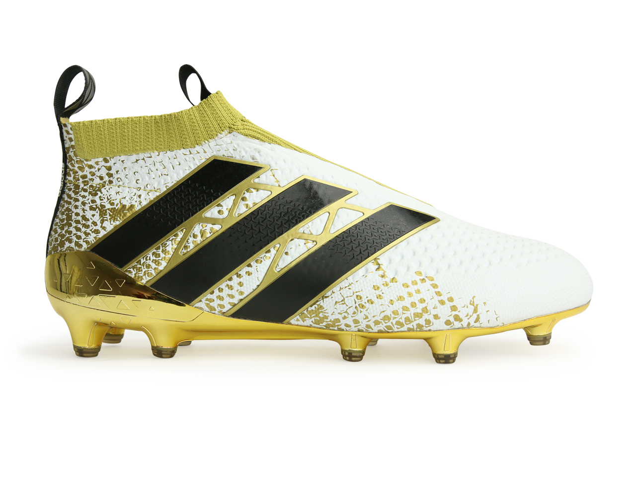 adidas Men's ACE 16+ PURECONTROL FG White/Core Black/Gold Metalic