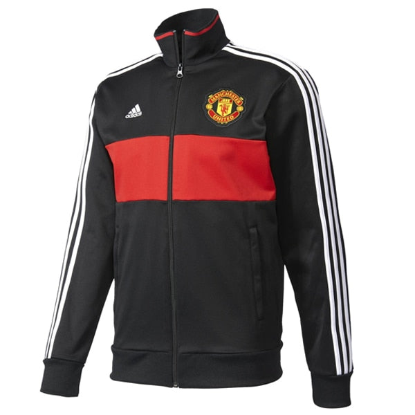 adidas Men's Manchester United 3 Stripes Track Jacket Real Red