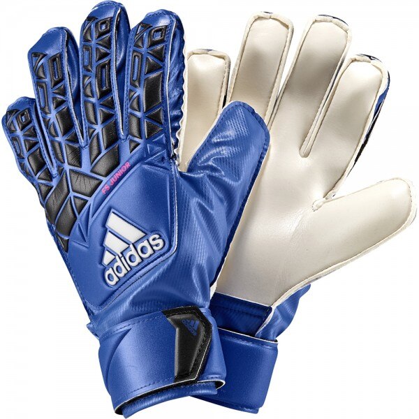 adidas Kids ACE Fingersave Goalkeeper Gloves Blue/Black/White