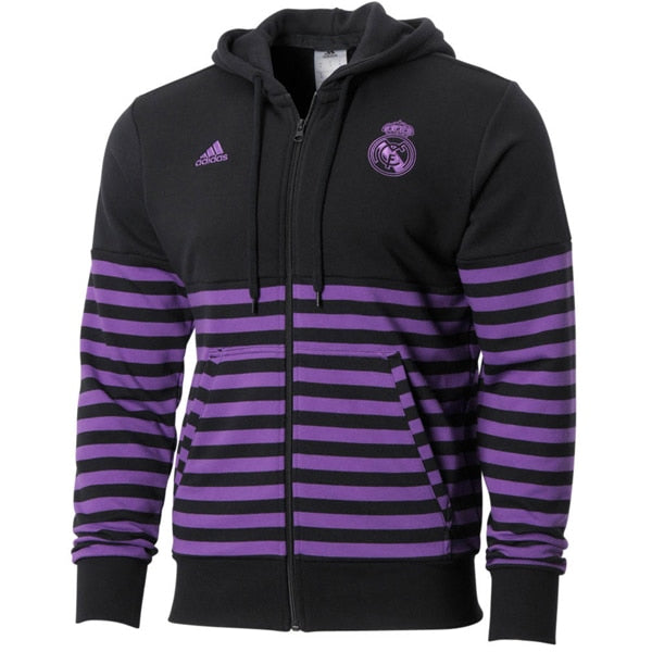 adidas Men's Real Madrid Seasonal Special Hoodie Black/Ray Purple