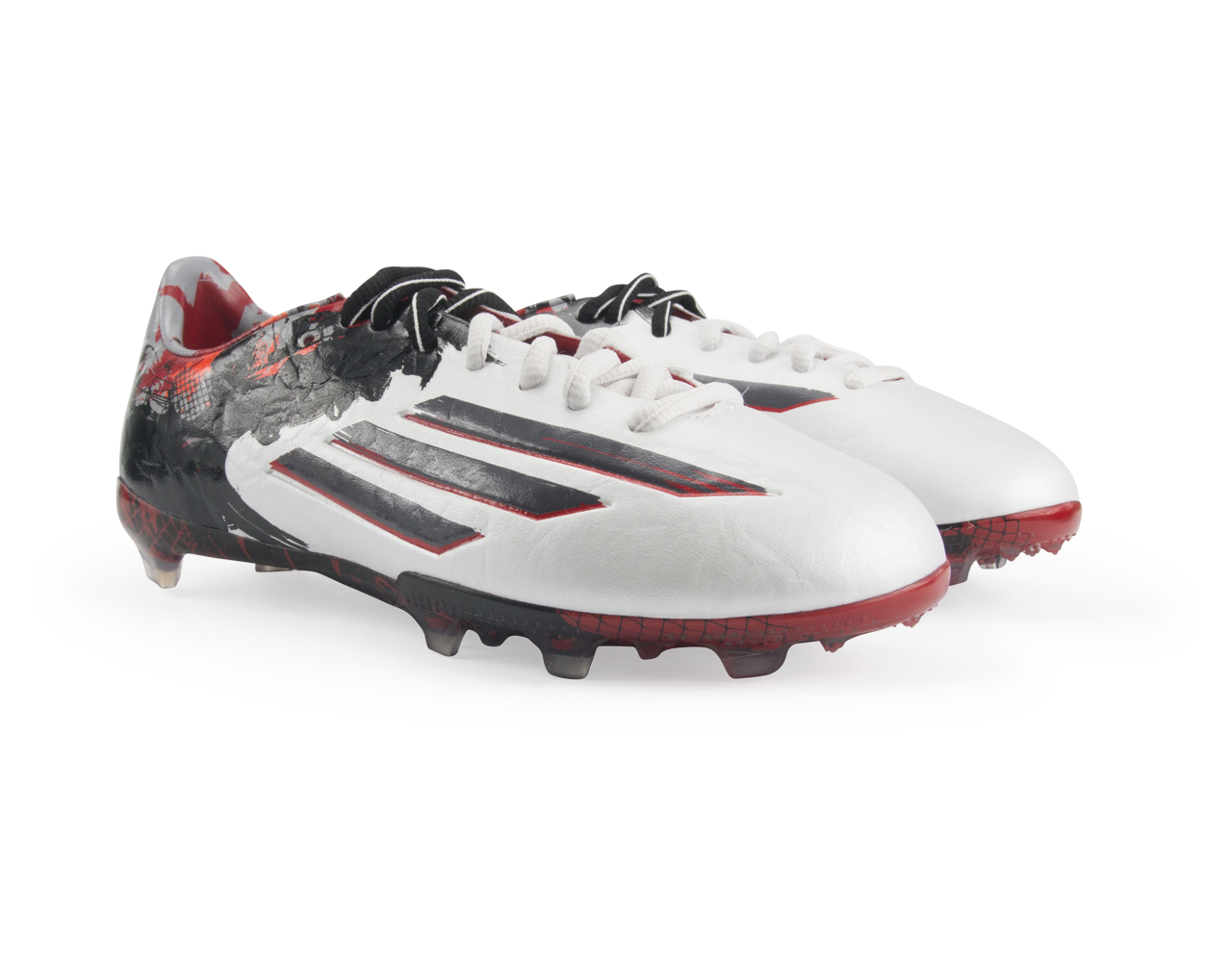 adidas Kids Messi F50 FG Running White/Sharp Grey/Light Scarlet