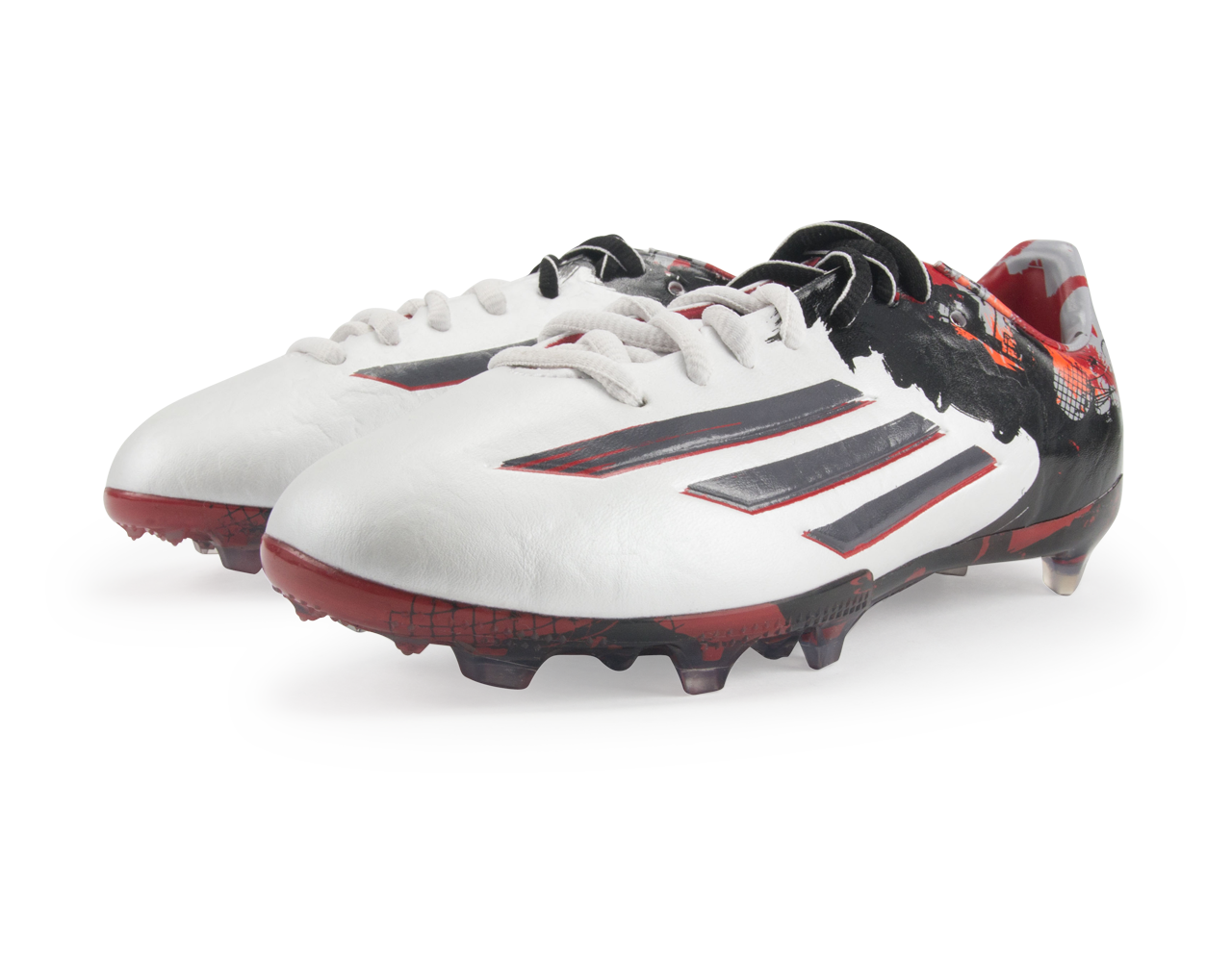 adidas Kids Messi F50 FG Running White/Sharp Grey/Light Scarlet