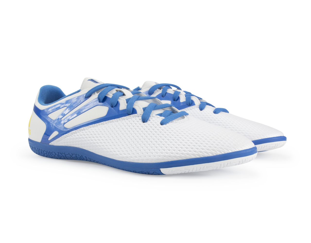 adidas Men's Messi 15.3 Indoor Soccer Shoes White/Prime Blue/Black