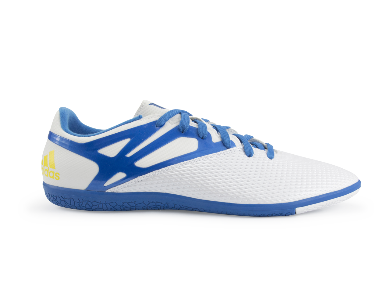 adidas Men's Messi 15.3 Indoor Soccer Shoes White/Prime Blue/Black