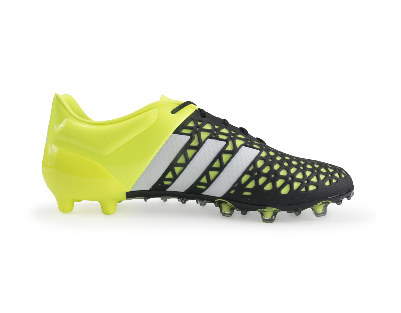 adidas Men's ACE 15.1 FG/AG Black/Night Metallic/Solar Yellow
