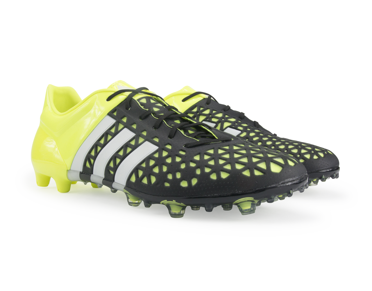 adidas Men's ACE 15.1 FG/AG Black/Night Metallic/Solar Yellow