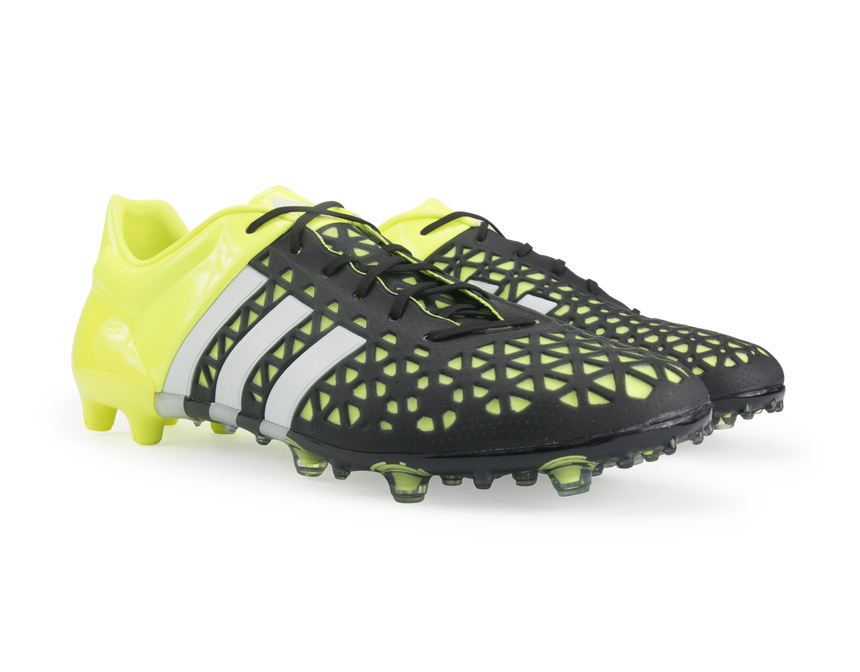 adidas Men's ACE 15.1 FG/AG Black/Night Metallic/Solar Yellow