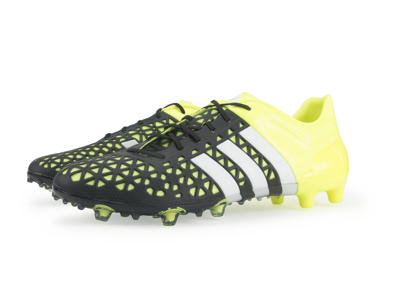 adidas Men's ACE 15.1 FG/AG Black/Night Metallic/Solar Yellow
