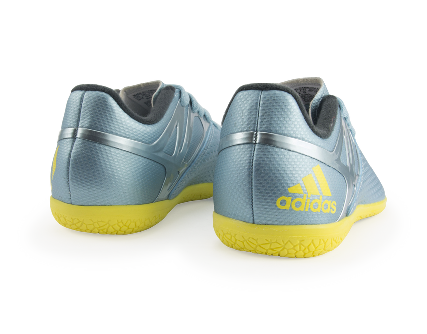 adidas Kids Messi 15.3 Indoor Soccer Shoes Matte Ice Metallic/Bright Yellow/Black