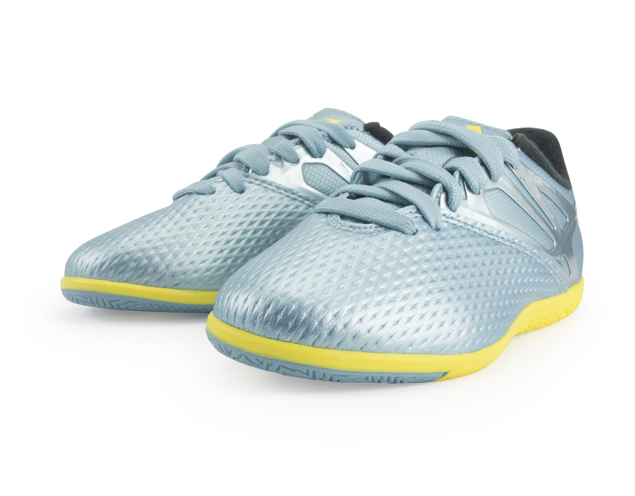 adidas Kids Messi 15.3 Indoor Soccer Shoes Matte Ice Metallic/Bright Yellow/Black