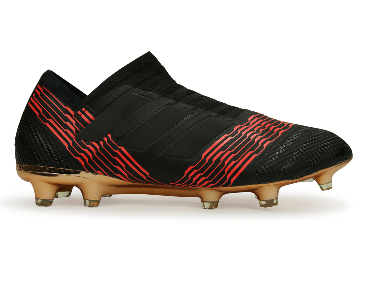 Adidas Men\'s Size 9.5 Nemesis 17.3 FG Black & Red Soccer Cleats adidas Nemeziz 17+ FG Black Solar Red for Sale  main image 3