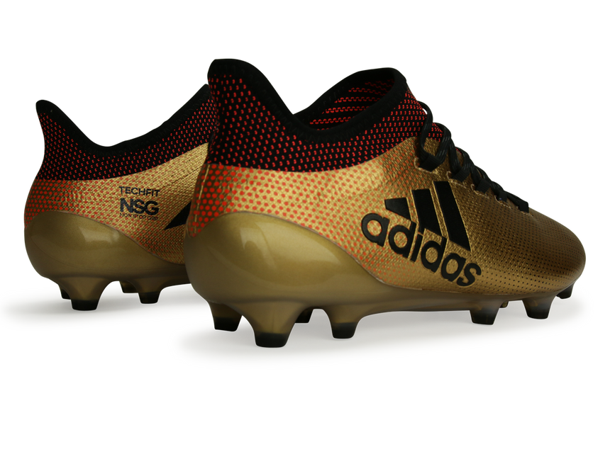 adidas Men's X 17.1 FG Tactile Gold Metallic/Core Black/Solar Red