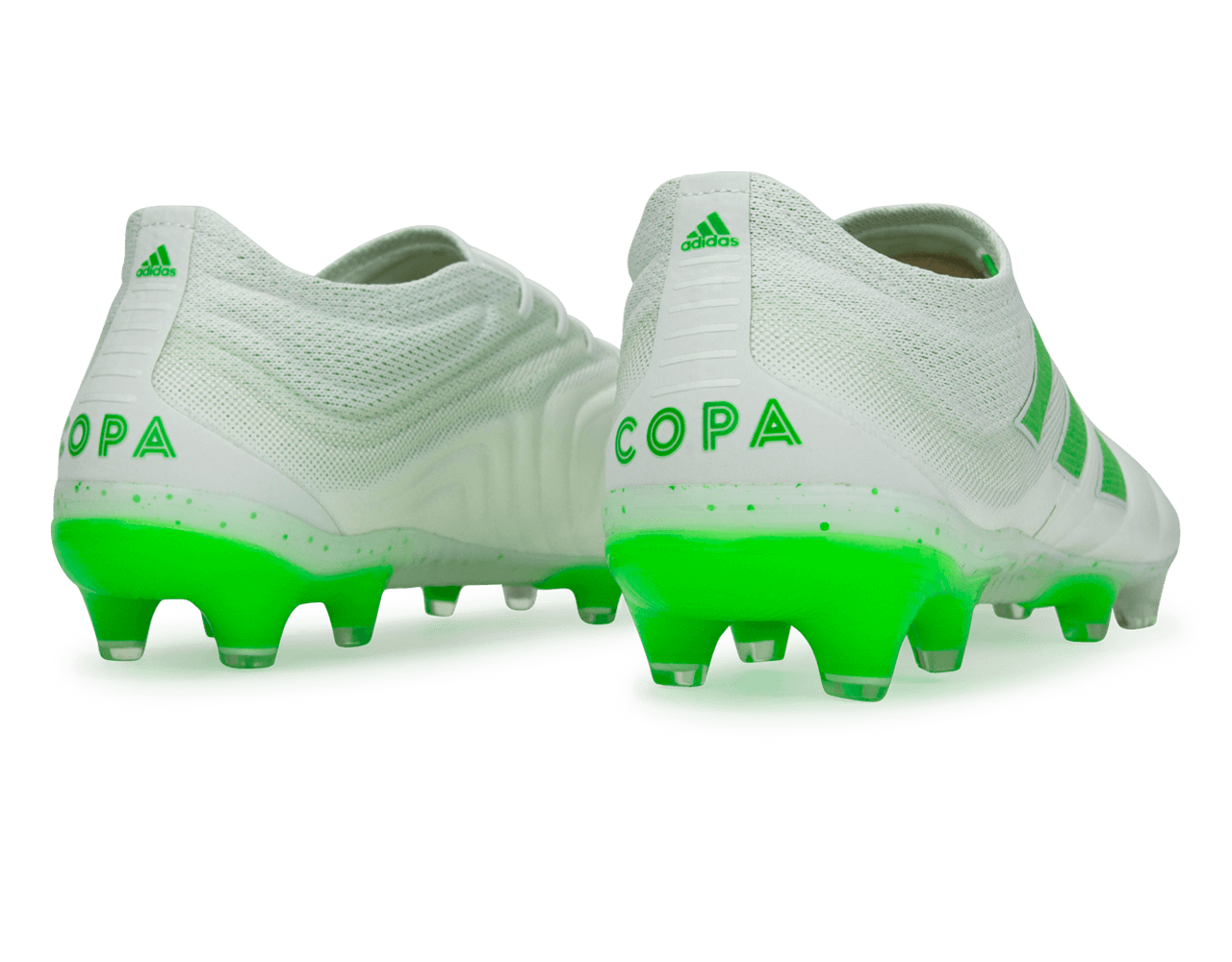 adidas Men's Copa 19.1 FG Cloud White/Solar Lime