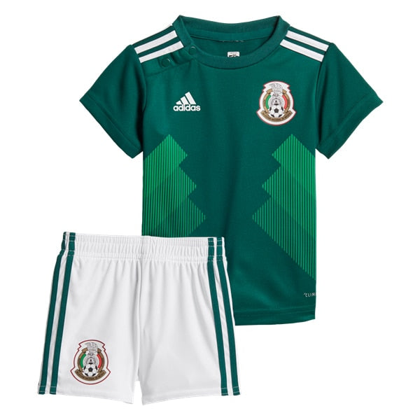 adidas Infant Mexico 18/19 Home Kit Core Green/White