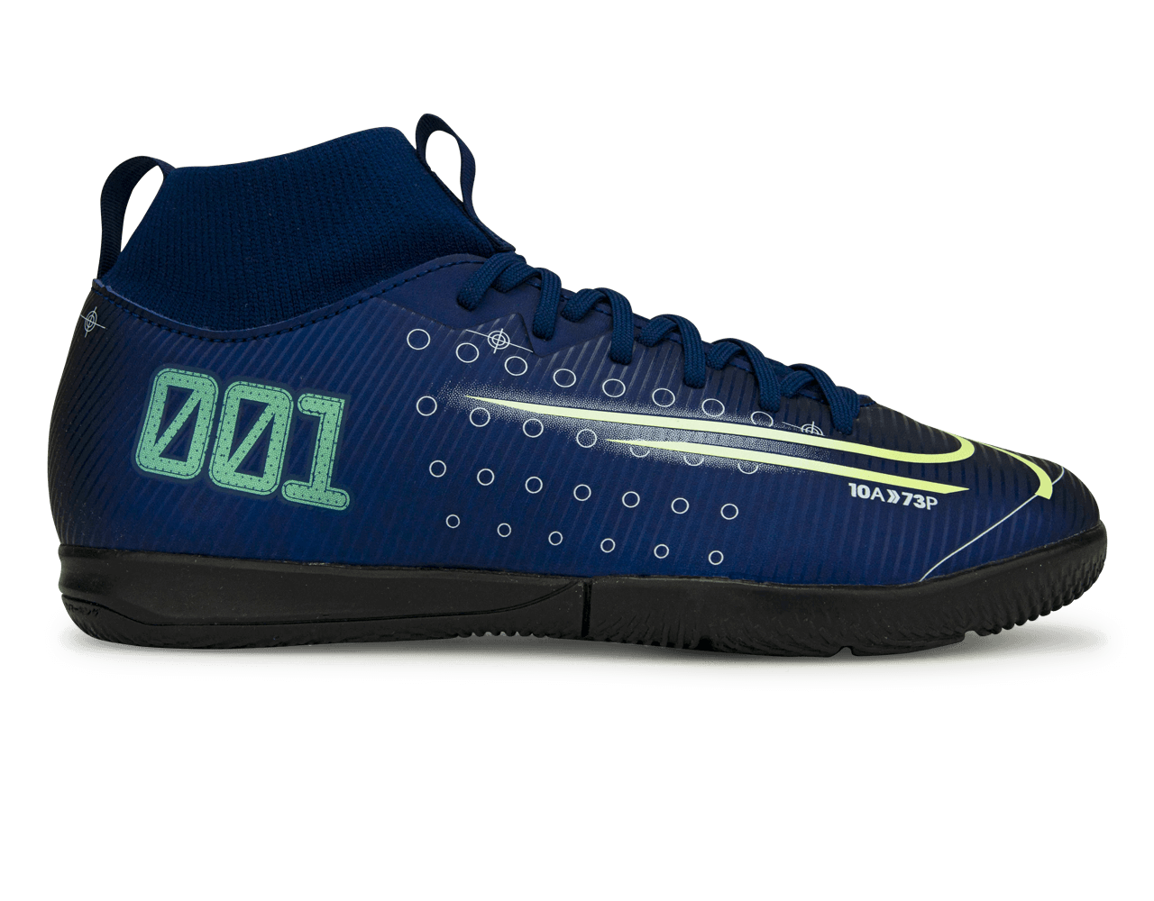 Nike Kids Mercurial Superfly 7 Academy MDS Indoor Soccer Shoes Blue Void/Barely Volt/White
