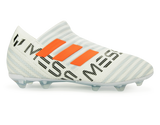 adidas Kids Nemeziz Messi 17+ FG White/Solar Orange/Clear Grey