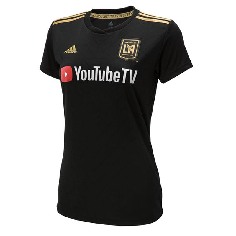 Adidas Women s LAFC 18 19 Home Jersey Black Gold Azteca Soccer