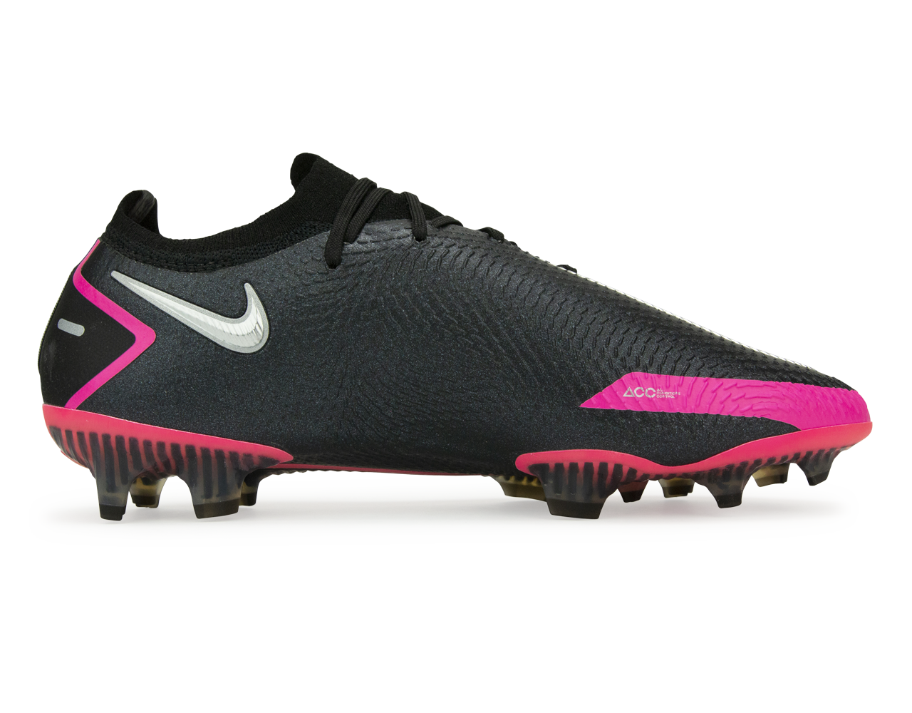Nike Men's Phantom GT Elite FG Black/Pink Blast/Metallic Silver