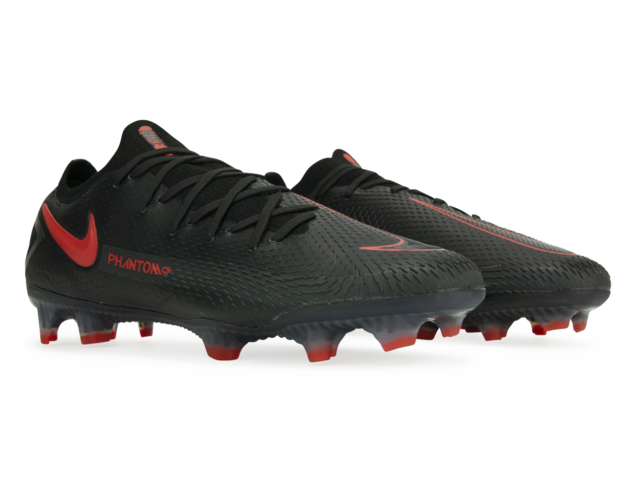 Nike Men's Phantom GT Elite FG Black/Dark Smoke Grey/Chile Red