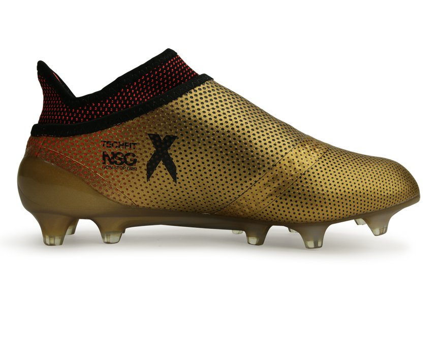 adidas Kids X 17+ PURESPEED FG Tactile Gold Metallic/Core Black/Solar Red
