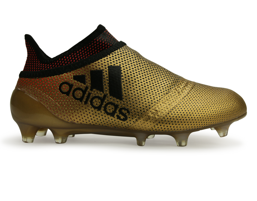 adidas Kids X 17+ PURESPEED FG Tactile Gold Metallic/Core Black/Solar Red