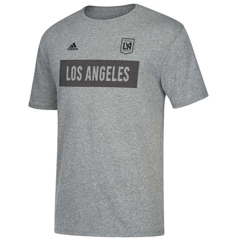 adidas Men's LAFC Bar None Tri Blend Tee Dark Heather Gray