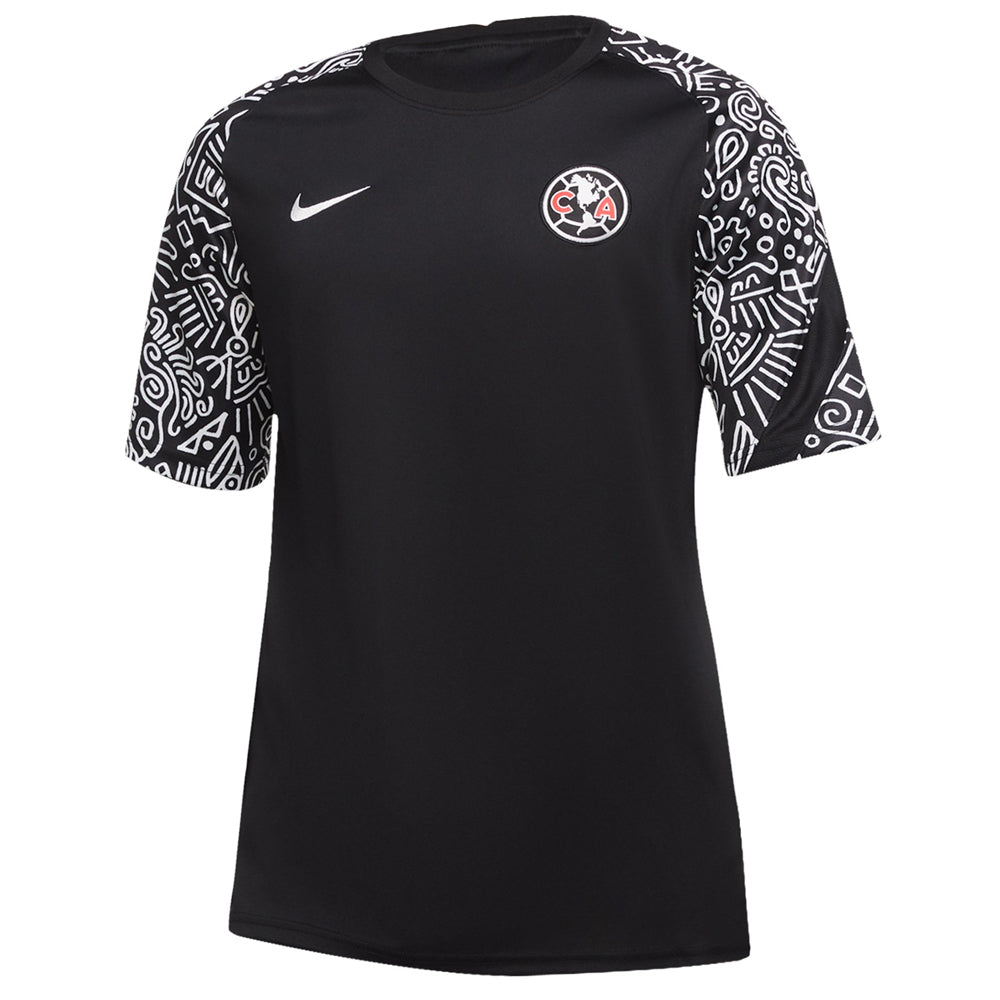 nike-kids-club-america-2020-21-pre-match-training-jersey-black-white front