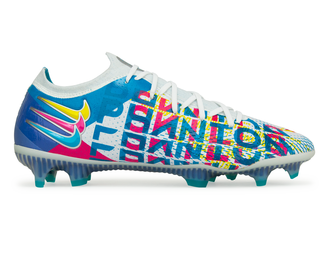 Nike Men's Phantom GT Elite 3D FG White/Pink/Yellow/Blue