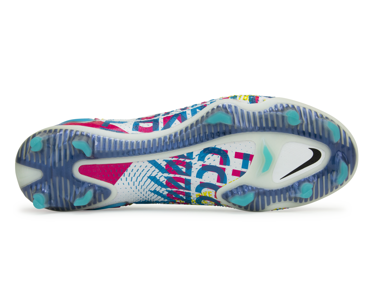 Nike Men's Phantom GT Elite 3D FG White/Pink/Yellow/Blue