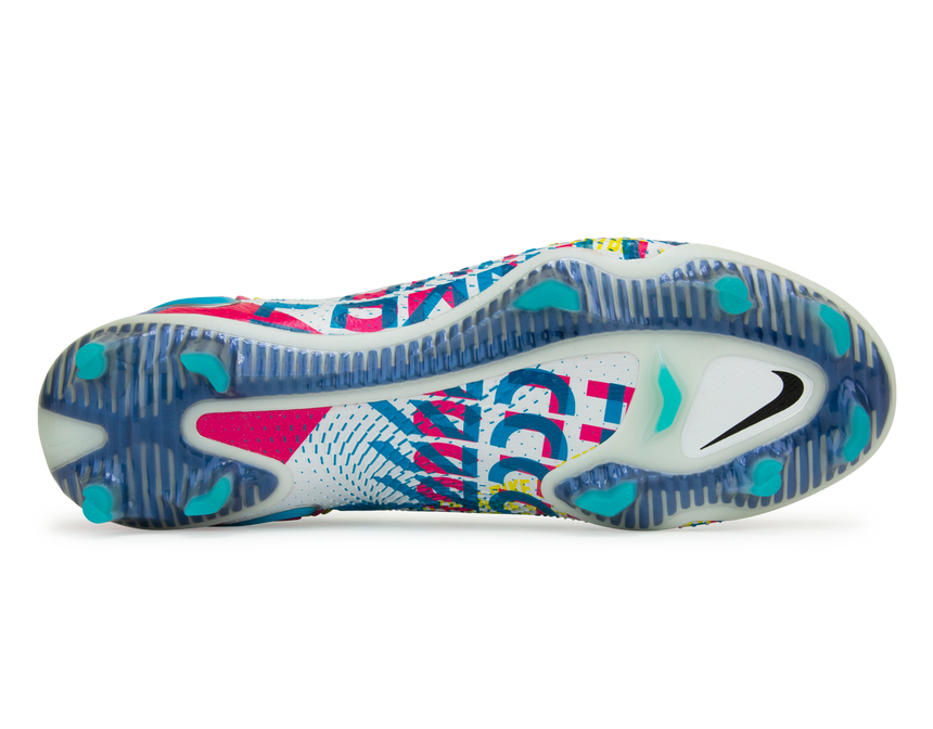 Nike Men's Phantom GT Elite 3D FG White/Pink/Yellow/Blue