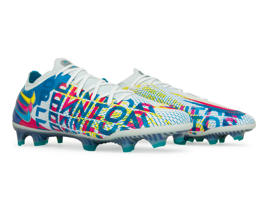 Nike Men's Phantom GT Elite 3D FG White/Pink/Yellow/Blue