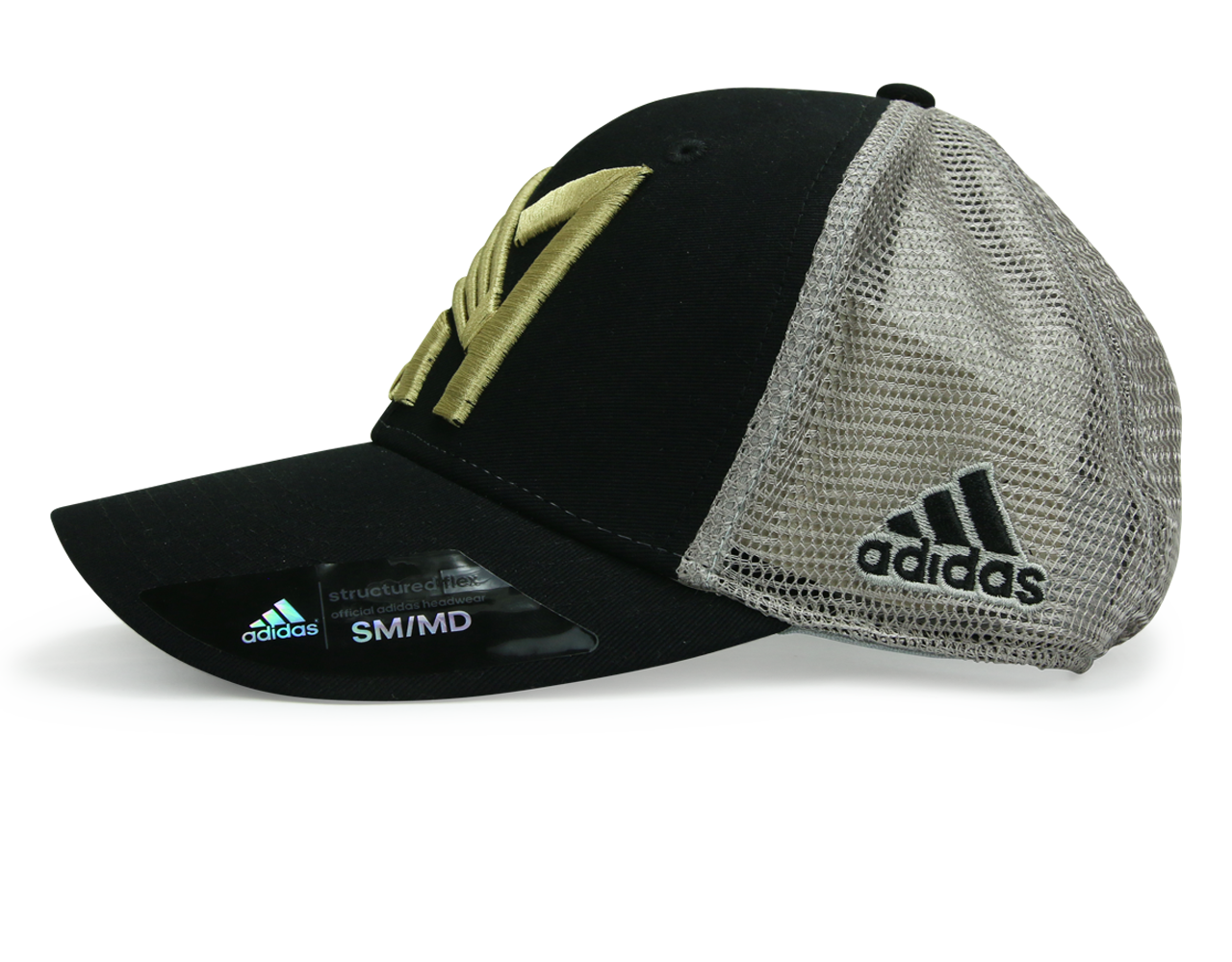 adidas Men's LAFC Mesh Back Structured Flex Cap Black