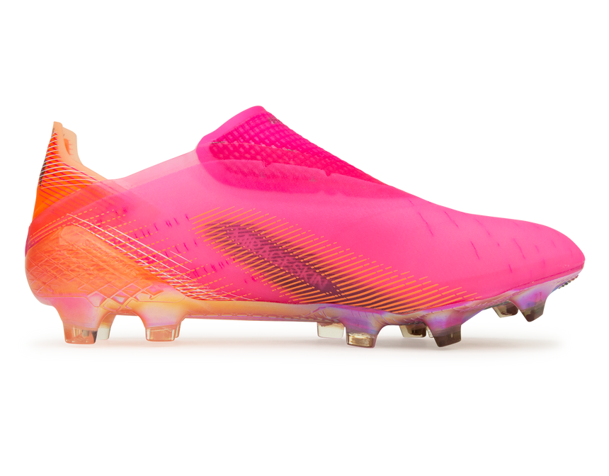 adidas Men's X Ghosted+ FG Pink/Orange Side