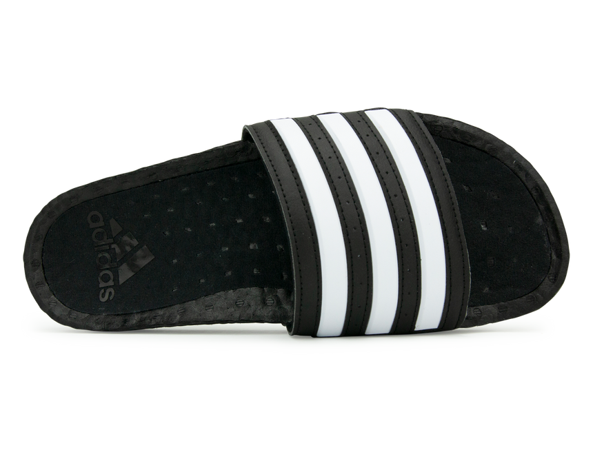 adidas Men's Adilette Boost Sandals Black/White Sole