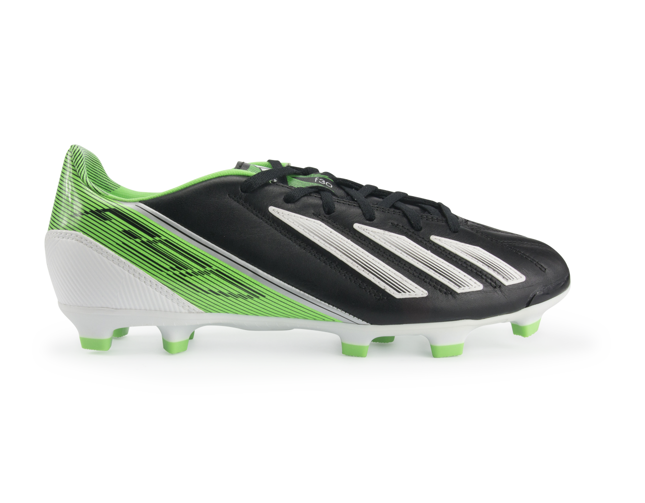 adidas Men's F30 TRX FG Leather Black/Running White/Green Zest