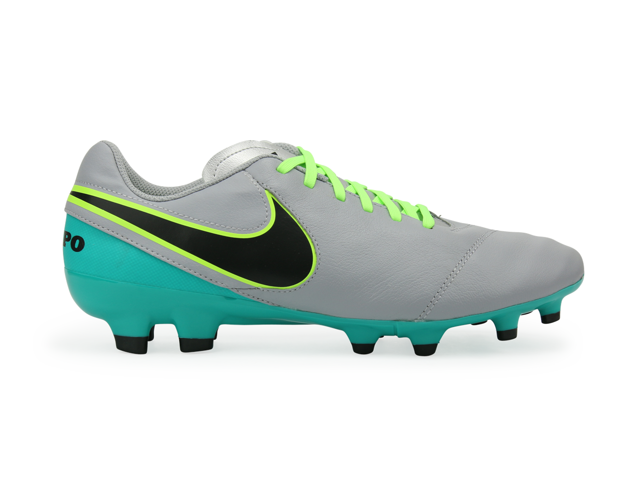 Nike Men's Tiempo Genio II FG Wolf Grey/Black/Clear Jade