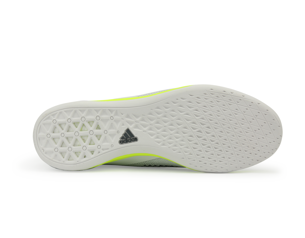 adidas Men's ACE 16.1 Court Indoor Soccer Shoes Crystal White/Onix/Solar/Yellow