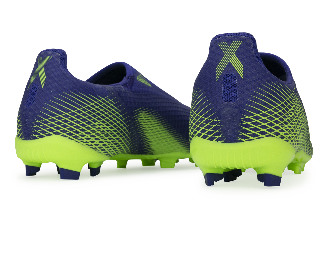 adidas Kids X Ghosted.3 Laceless FG Energy Ink/Signal Green Rear