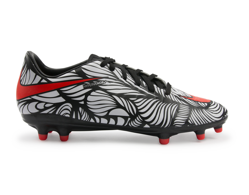 Nike Men's Hypervenom Phelon FG Black/Bright Crimson/White