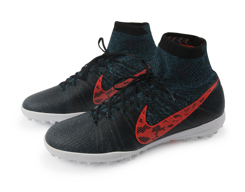 Nike Men's Elastico Superfly Turf Soccer Shoes Black/Total Crimson/Total Crimson