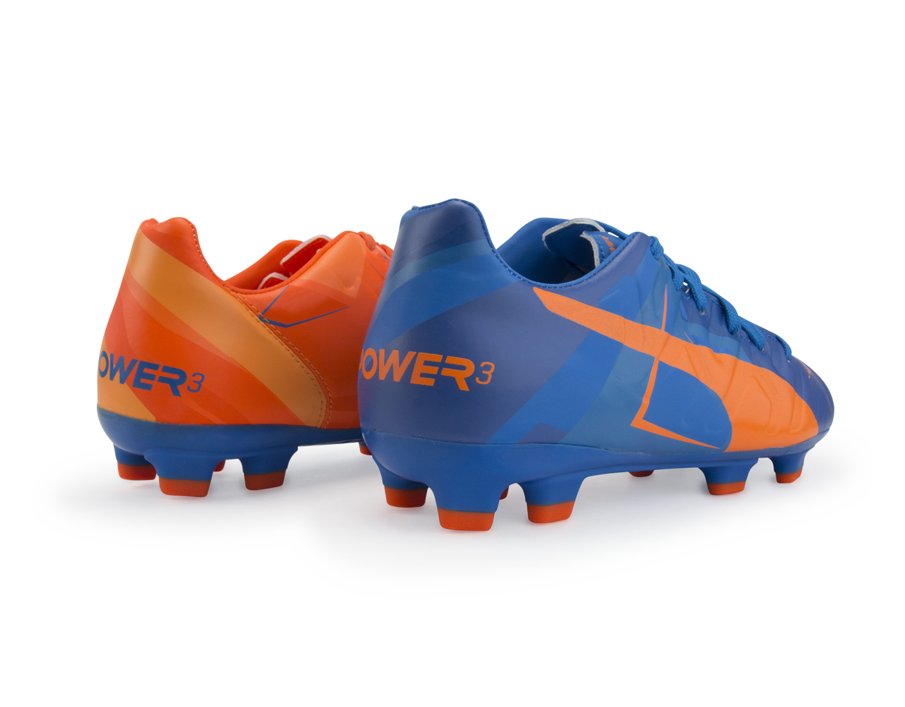 PUMA Kids evoPOWER 3 H2H FG Orange Clown Fish/Electric Blue Lemonade