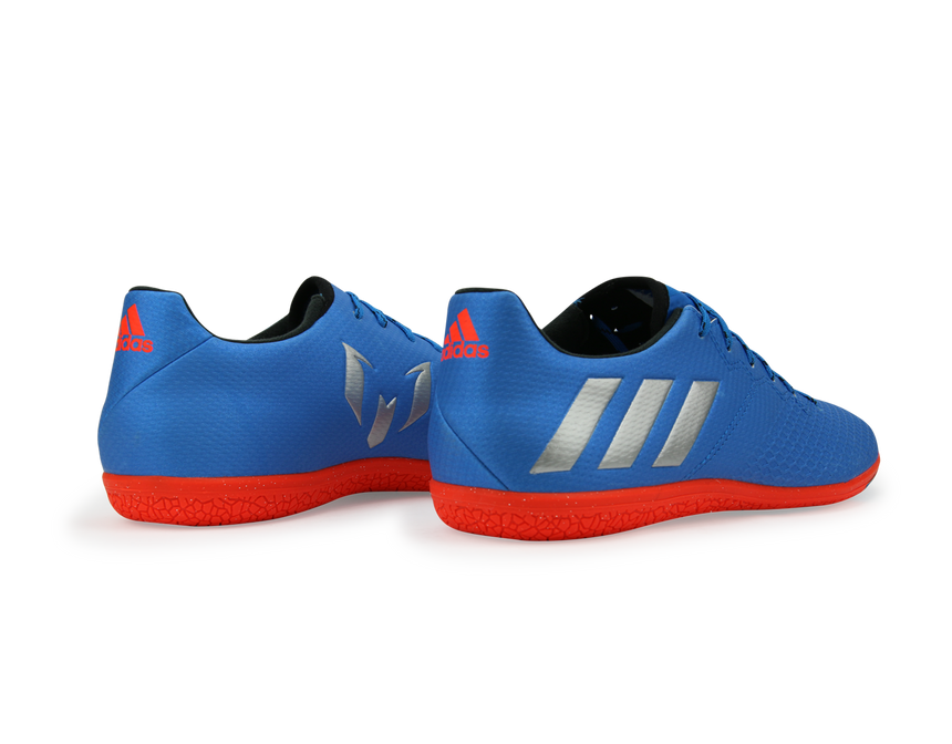 adidas Men's Messi 16.3 Indoor Soccer Shoes Sho Blue/Metalic Silver