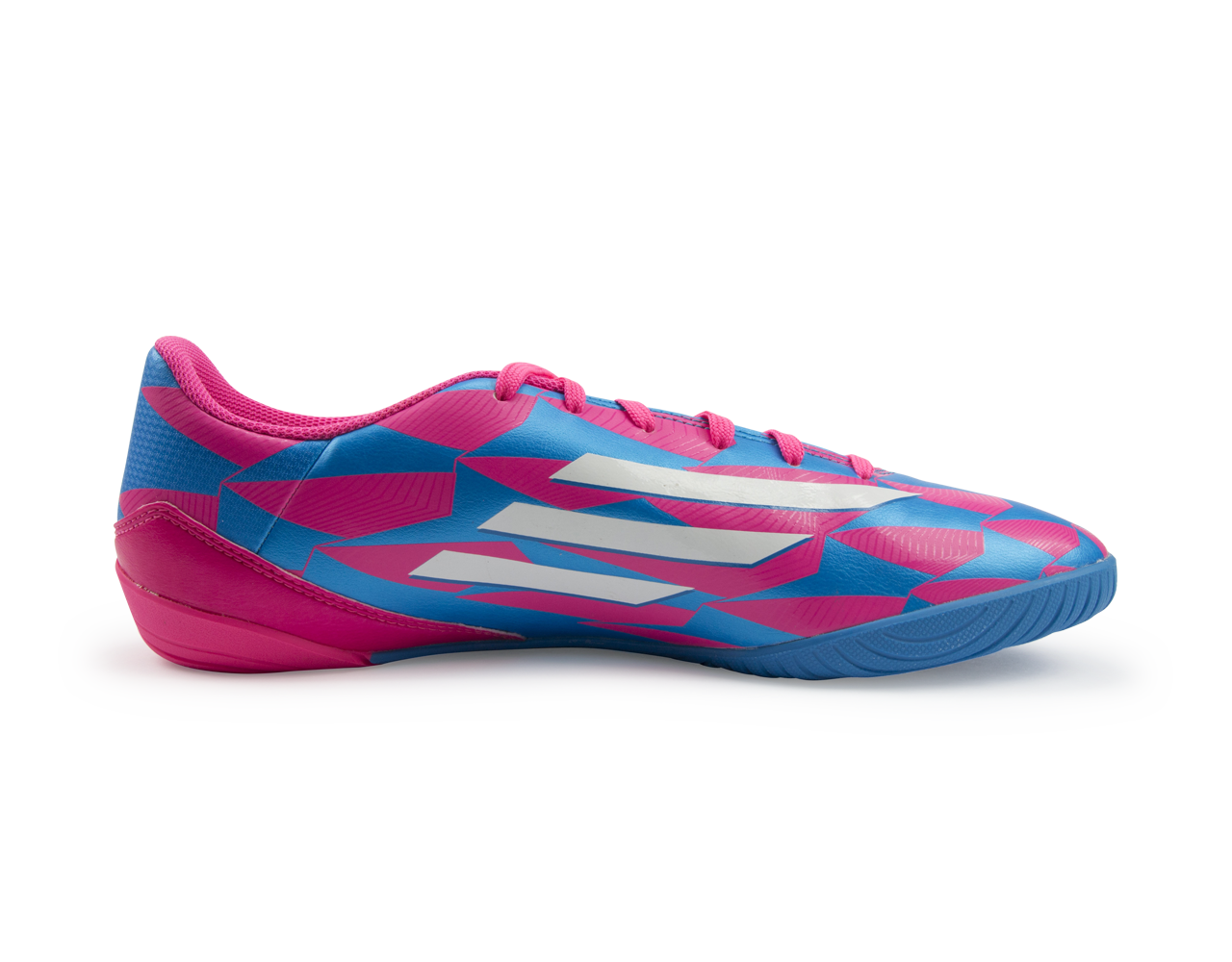 Adidas Men's F10 (Messi) Indoor Soccer Shoes Solar Pink/White/Solar Blue