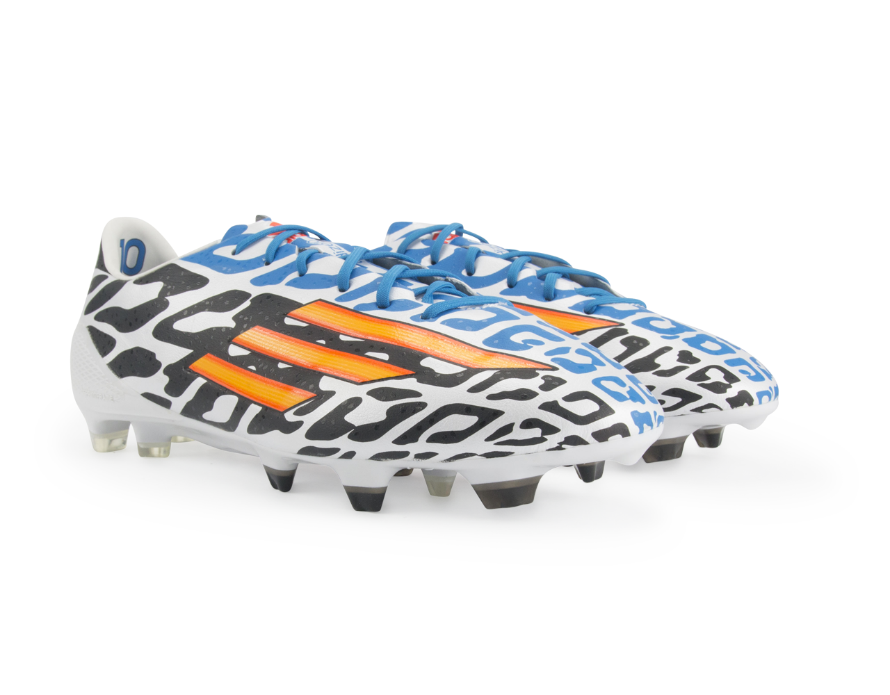 adidas Men's F50 adizero FG Messi (Battle Pack) White/Neon Orange/Black