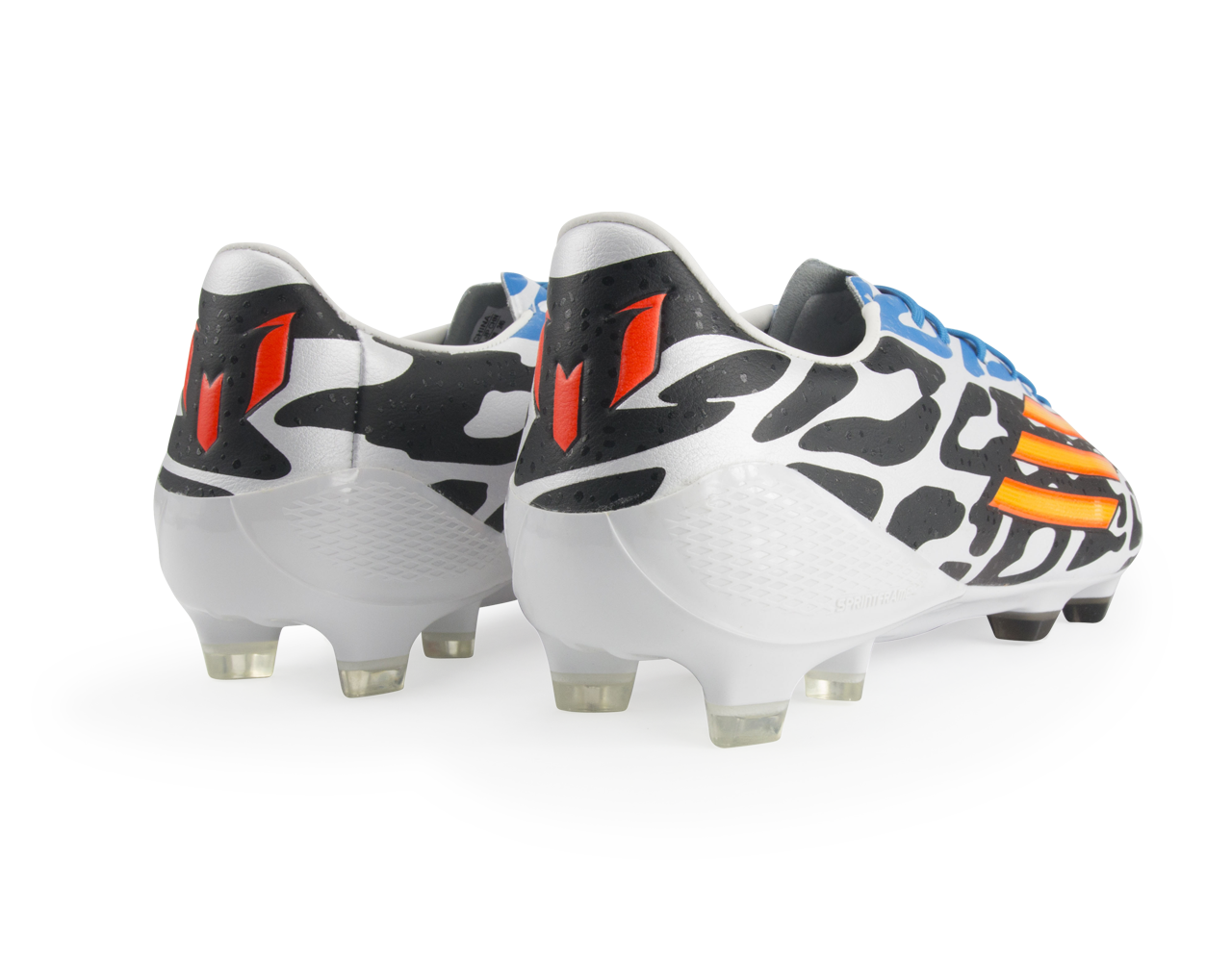 adidas Men's F50 adizero FG Messi (Battle Pack) White/Neon Orange/Black