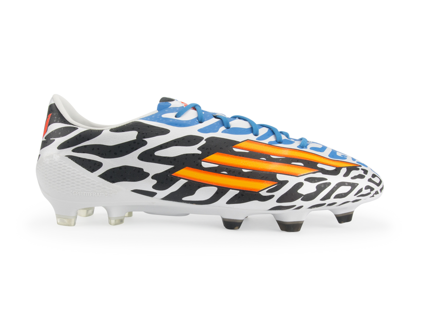 adidas Men's F50 adizero FG Messi (Battle Pack) White/Neon Orange/Black