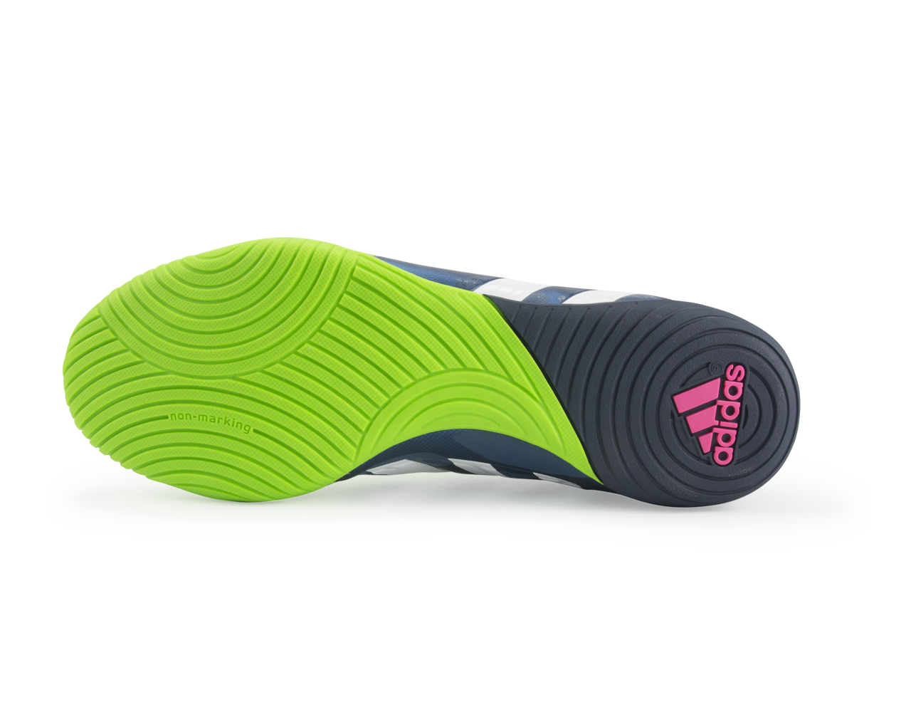 adidas Men's Predator Absolado Instinct Indoor Soccer Shoes Rich Blue/Running White/Neon Green