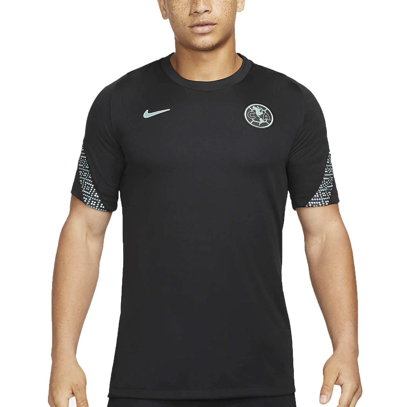 Nike Mens Club America 2022 Strike Jersey Black/Teal Front