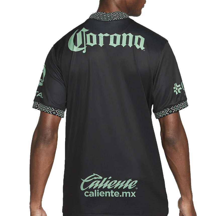 Nike Mens Club America 2022 Third Jersey Black/Teal Back